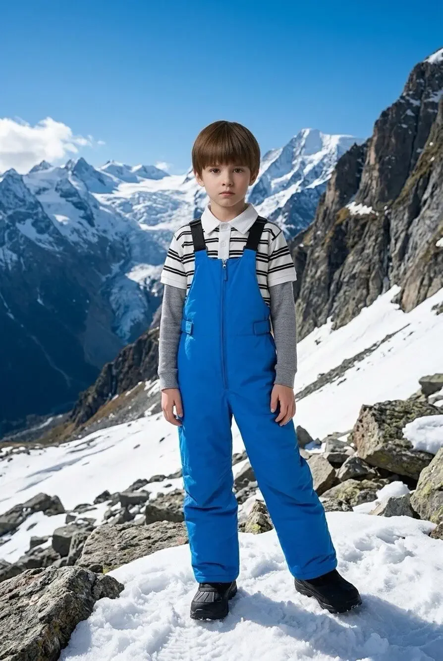 Columbia Kids Snowslope Snow Bib Size M (10-12) Blue - Excellent condition!